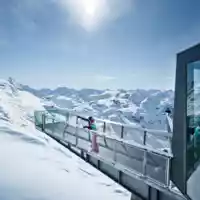 Einzigartiger Aussichtspunkt am Kitzsteinhorn © Gletscherbahnen Kaprun AG