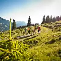 At the end of the day the hike is nearly finished © Tourismusverband Saalbach Hinterglemm